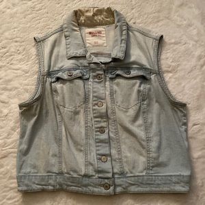 Distressed Denim Vest